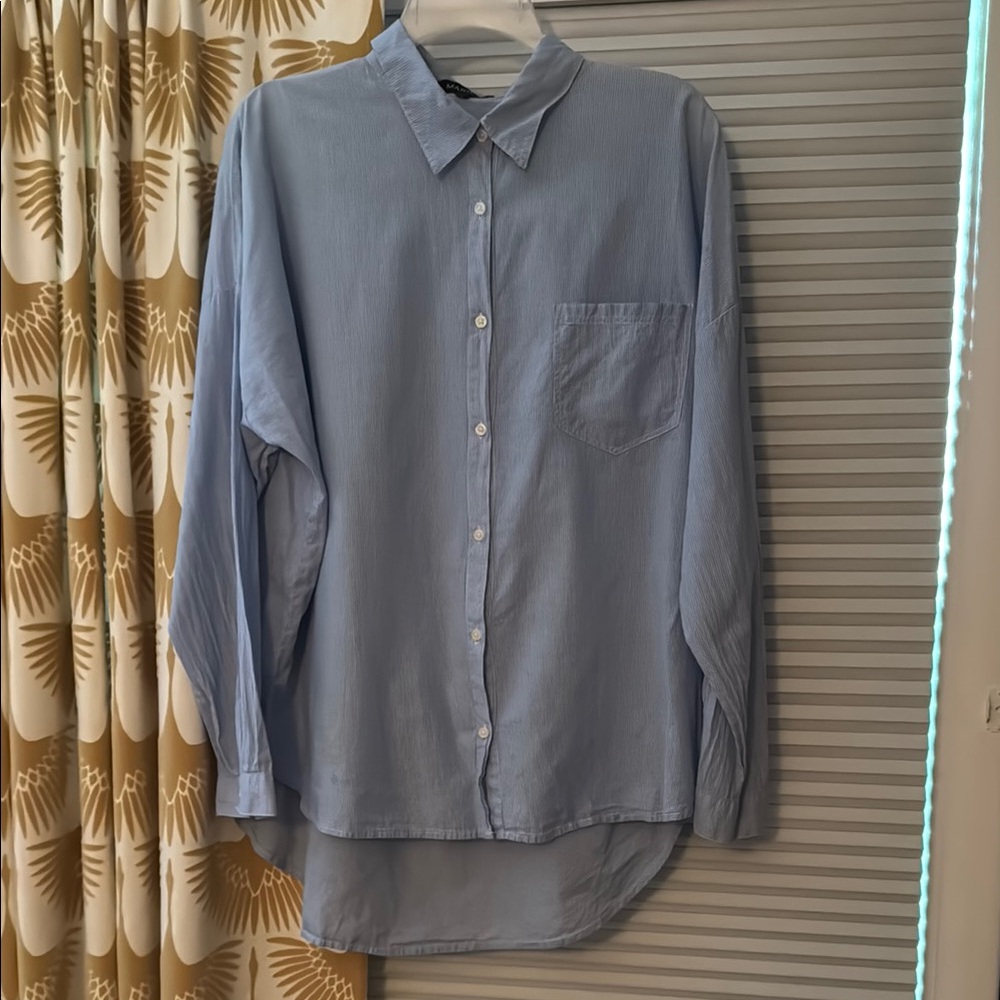 Urban Outfitters Light Blue Striped Shirt